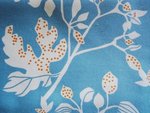 Au�enstoff: Hellblau floral